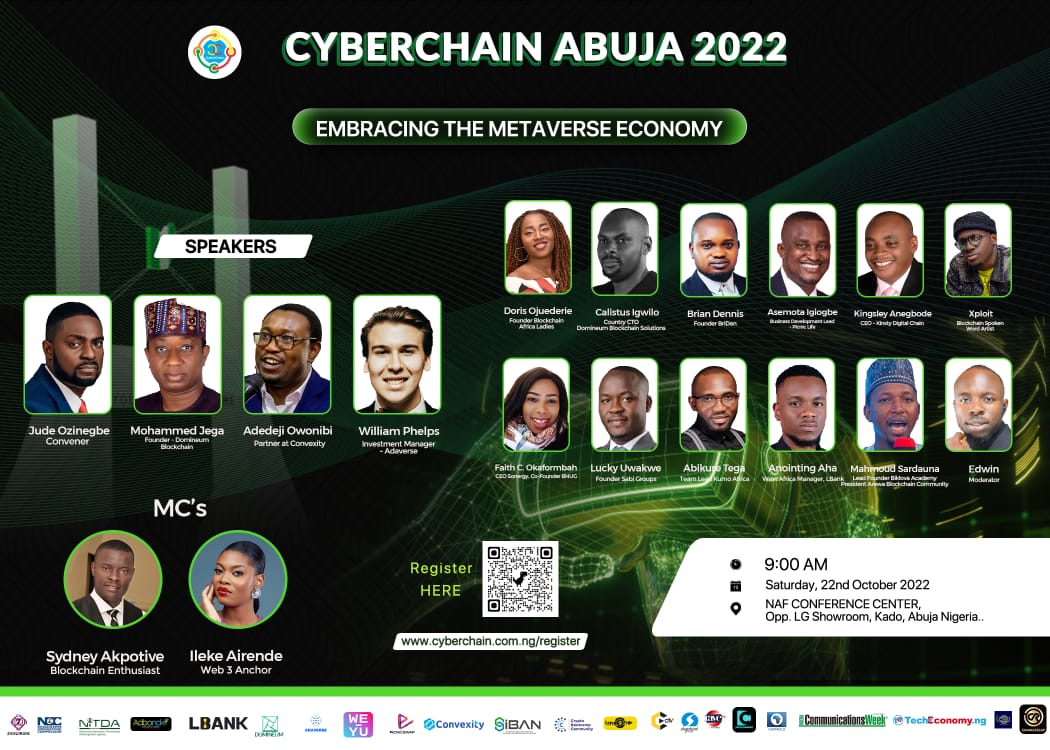 Cyberchain Deepens Knowledge On Cybersecurity, Blockchain With Abuja, Lagos Conferences On Oct. 22, Nov. 12