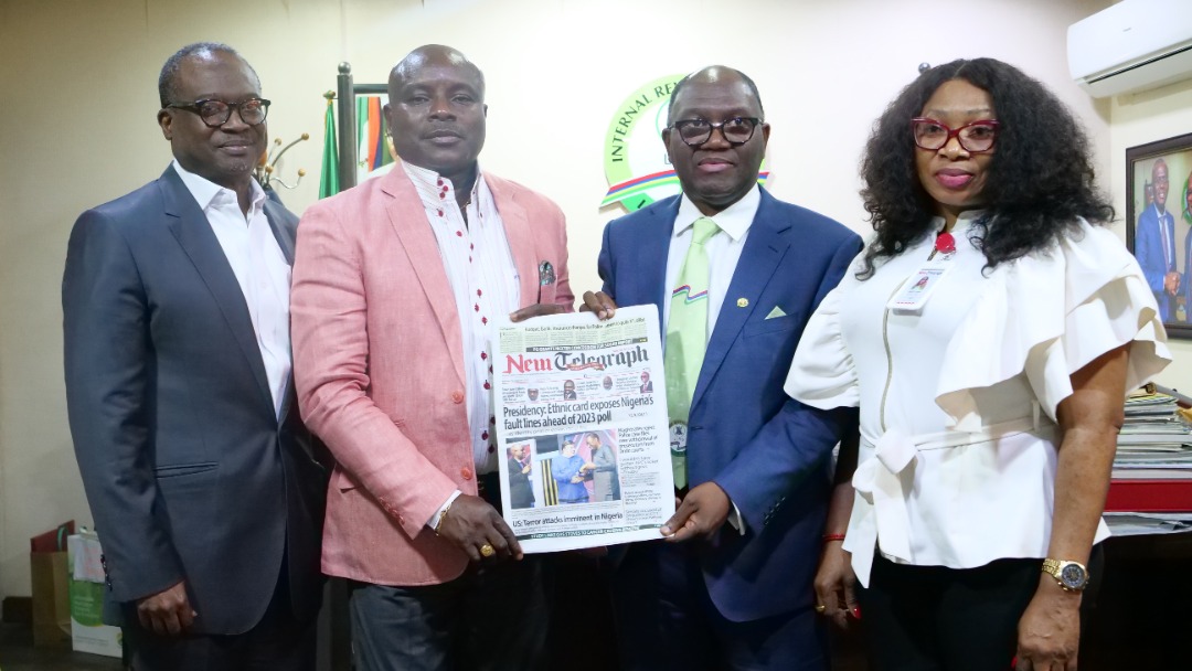 L-R: Chief Compliance Officer, LIRS, Tokunbo Akande, Managing Director of the Daily Telegraph Publishing Company Limited, Mr Ayodele Aminu, Executive Chairman, LIRS, Ayodele Subair, and Daily Editor, New Telegraph, during a courtesy visit to the LIRS Chairman in Alausa, Ikeja, Lagos, recently