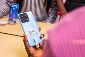 The Itel A60 4G Smartphone on Display at The itel – Airtel Press Briefing