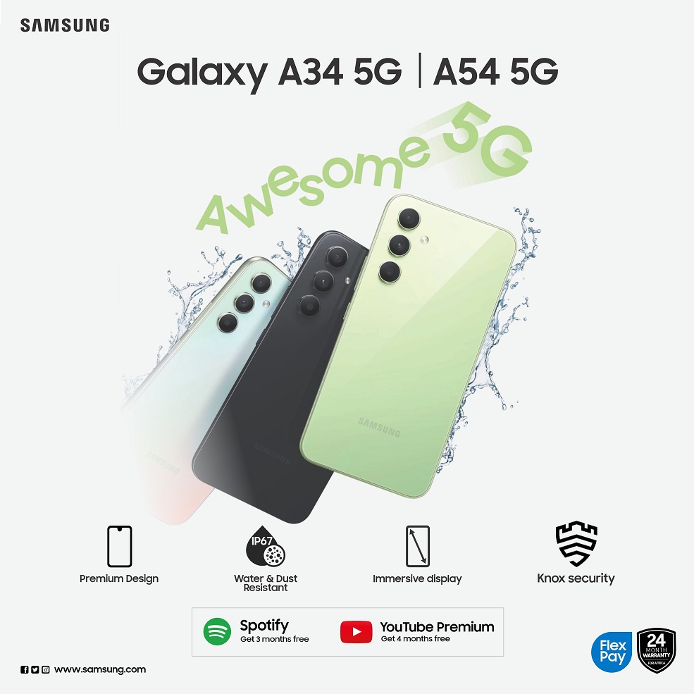 Samsung A34 & Galaxy 54 main sns