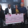 L-R: Ayodele Olojede, Group Head, Emerging Businesses Africa, Access Bank (Final Juror); Victor Afolabi, Founder Eko Innovation Centre and Curator, SecureHack 1.0; Omolola Oluwadara, Product Development Manager, HealthWaka, Winner of SecureHack 1.0; Dr. Obadare Peter Adewale, Co-founder, Digital Encode Limited (Final Juror); and David Arome Ali, Chief Information, Security Officer, Airtel (Final Juror) at the Grand Finale of SecureHack 1.0 held at the Eko Innovation Centre, Ikoyi, Lagos, on Saturday, April 15, 2023.