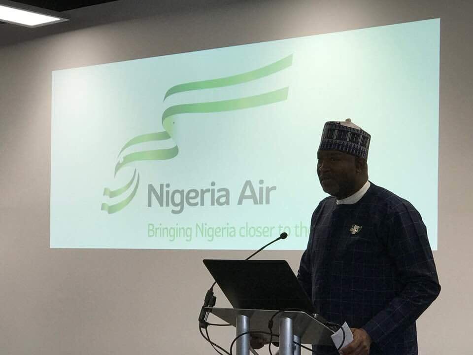 Nigerian-Aviation-Minister-Hadi-Sirika-at-the-launch-of-Nigeria-Air
