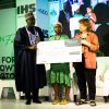 Engr. Sulieman Hussein Adamu, Honorable Minister of Water Resources. Ms. Ameedat Olaniyan founder Sparklean Station, Dr. Jane Bevan Chief WASH, UNICEF NIgeria