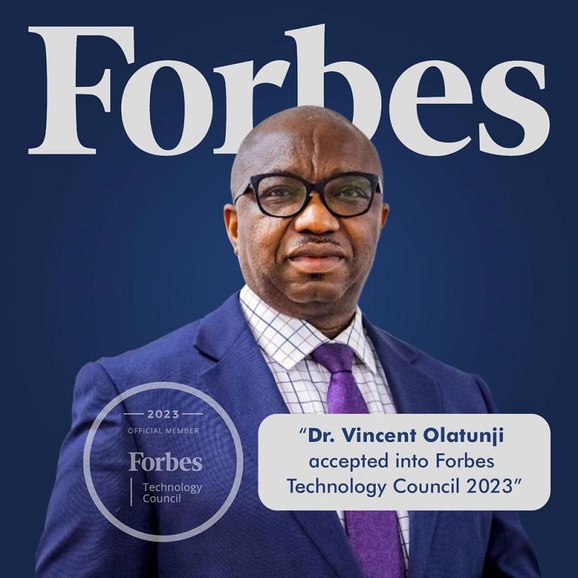 Dr Olatunji Vincent joins Forbes Tech Council 2023