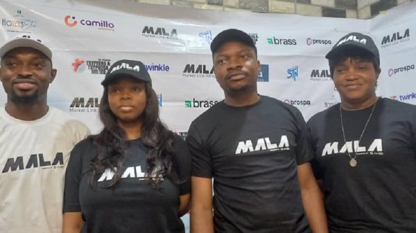 Temitope Adekoya, Digital Marketing Manager, Lawrence Chiaka, General Manager and Titilola Odufuye, HR & Admin manger, all of MALA Nigeria
