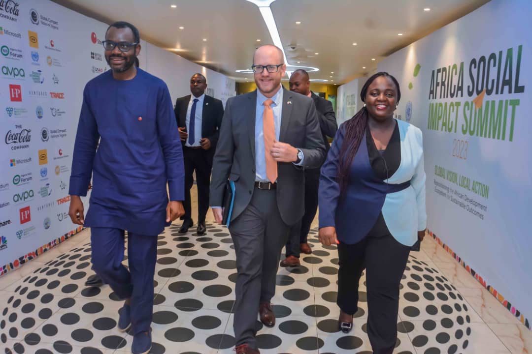L-R: CEO, Sterling Bank, Abubakar Suleiman, US Consul General in Nigeria, Will Stevens, and CEO, Sterling One Foundation, Olapeju Ibekwe at the Africa Social Impact Summit which held recently in Lagos