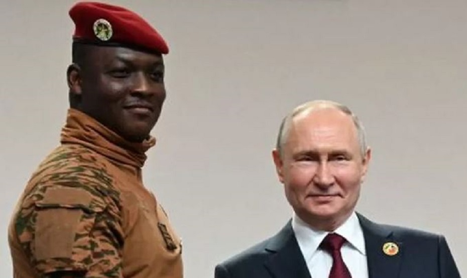 Burkina Faso junta leader Captain Ibrahim Traore to Russian President Vladimir Putin
