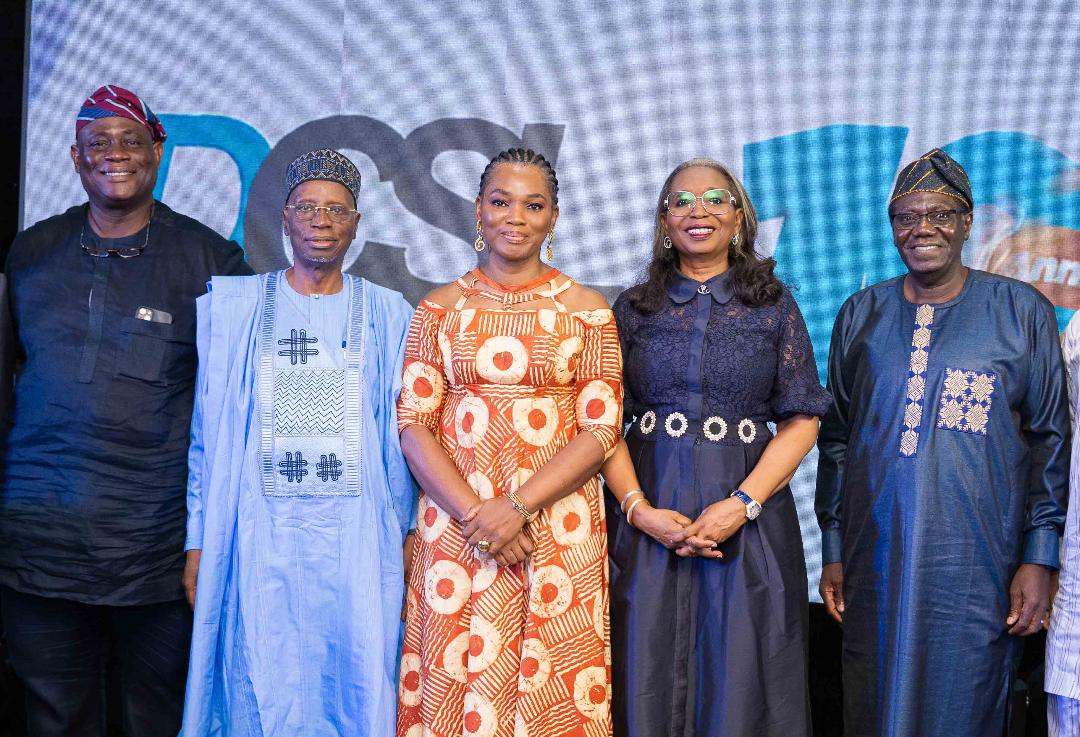 L-R Obstetrician and gynaecologist, Bridge Clinic, Dr Richardson Ajayi; Chairman Citibank, Dr Shamsuddeen Usman; CEO, DCSL Corporate Services Limited, Ms Bisi Adeyemi; Chairman and Founder, The Chair Centre Group, Mrs Ibukun Awosika; Non-Executive Director, DCSL, Adeniyi Obe at the launch of DCSL's eConnect App and tenth year anniversary held in Lagos recently.