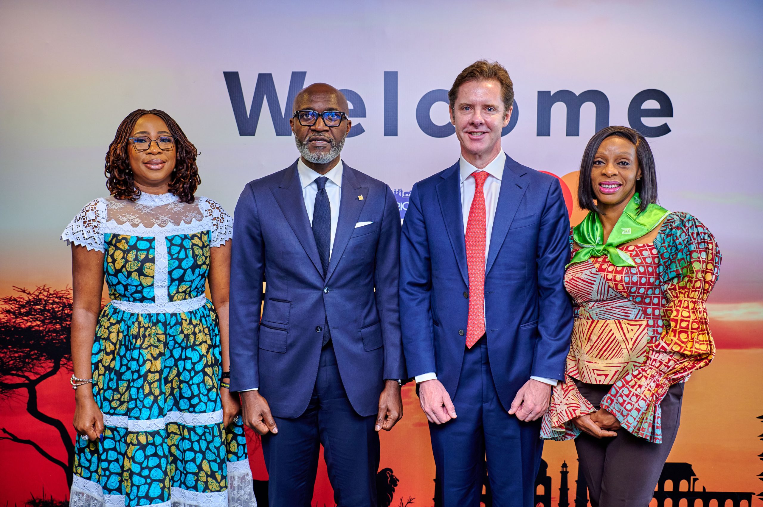 L-R: Folasade Femi-Lawal, Country Manager, West Africa, Mastercard; Mr. Roosevelt Ogbonna, Group Managing Director, Access Bank; Mark Elliott, Division President, Africa, Mastercard, and Chizoma Okoli, Deputy Managing Director, Access Bank, at the Mastercard and Access Bank Cross-Border Payments Solution Media Briefing on May 8, 2024, in Lagos, Nigeria.