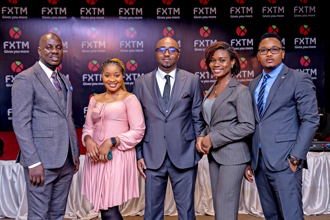 L-R: Oluwafumbi Ogedengbe, Specialist Client Education, FXTM Nigeria; Adaeze Uzochukwu, Education Coordinator, FXTM Nigeria; Mathew Anthony, Manager, Market Analysis, FXTM Nigeria; Destiny Ikeakanam, Education Coordinator, FXTM Nigeria and Pius Ogbu, Specialist, Client Education, FXTM Nigeria.