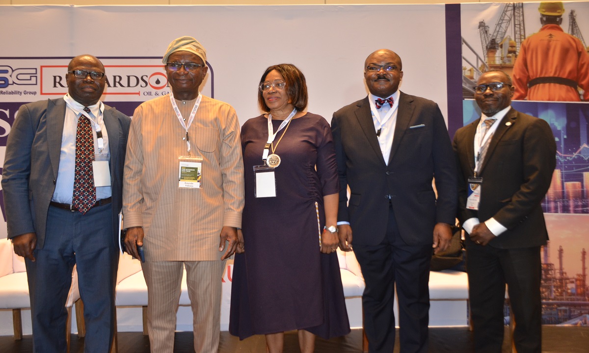 L-R: Dr. Okon Akiba, Medical Director/CEO Rabboni Hospitals Ltd; Mr. Kayode Falomo, Chairman of Greenwich Merchant Bank Ltd.; Dr. Dorothy Bassey, CEO/MD, Fortnum Consulting Hub/HSE Specialist; Akin Osuntoki, CEO of Richardson Oil and Gas Ltd and Adeola Ojo: Team Lead-Investment Banking at the two-day 16th edition 2024 PSRG-Richardson HSSE Forum, themed “Unlocking Economic Prosperity in Nigeria: Bridging the Gaps, held yesterday in Lagos.