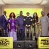 L-R: Deji Roberts, Assistant Director, Nigerian Communications Commission, Lagos Zonal Office; Ugonwa Nwoye, Chief Customer Relations and Experience Officer, MTN Nigeria; Femi Yusuf, 10 Million MTN Mega Billion Promo Jackpot Winner; Efe Kwado, MTN Mega Billion Promo Winner; Onyinye Ikenna-Emeka, Chief Marketing Officer, MTN Nigeria and Samuel Rowland, Chief Operations Officer, Lagos State Lotteries and Gaming Authority at the MTN Mega Billion Promo Media Parley held on Saturday, July 19, 2025 at the MTN Rooftop Events Centre Plaza, Ikoyi.