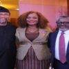 L-R: Dr. Karl Toriola, CEO, MTN Nigeria; Uto Ukpanah, President, ICSAN and Company Secretary, MTN Nigeria, and Aniekan Ukpanah, Managing Partner, Udo Udoma & Belo-Osagie at the Investiture Ceremony of Uto Ukpanah as ICSAN 30th President, held in Lagos on Wednesday, July 23, 2025.