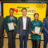 L-R: Isaac Ogugua-Ezechukwu, Programs Administrator, Professional Education, School of Media and Communications, Pan-Atlantic University; Blessings Mosugu, Vice President, MTN Media Innovation Programme Cohort 4; Gavin Geng Xiaoyan, Director of Solution Sales\Chief Technical Officer, Huawei; Vanessa Ukamaka Richard, Secretary, MTN MIP Cohort 4 and Dr Chike Mgbeadichie, Programs Director, Professional Education, School of Media and Communications, Pan-Atlantic University, during the July session of the MTN Media Innovation Program held at the Huawei office in Victoria Island, recently.