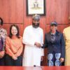L-R: Dr. Mrs. Nonyem Onyechi, Coordinnating Director, Planning and Business Development, NASENI; Erica Liu, SA China Affairs to the EVC; Executive Vice Chairman/CEO, National Agency for Science and Engineering Infrastructure (NASENI), Mr. Khalil Suleiman Halilu; Minister of Industry, Trade and Investment, Dr. Jumoke Oduwole; and Permanent Secretary, Ministry of Industry, Trade and Investment, Ambassador Nura Abba Rimi during the minister's tour of NASENI facilities on Monday, August 11, 2025