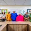 Dr Aristotle Onumo and some NITDA staff, pose for a group photograph with the President of the National Association of Women Journalists (NAWOJ), Comrade Aisha Ibrahim, and members of the delegation following a strategic engagement at the Agency’s Headquarters in Abuja.