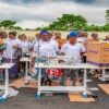 A Cross section of beneficiaries of the Advanced Tailoring Training with their empowered Industrial sewing machines during the closing ceremony of the 3 days at the NASENI Skills Acquisition Center in Ife, Osun State on 9th August, 2026.