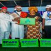 L-R: Director-General, Greater Ohafia Development Authority (GODA), Abia State, Elder Engineer Obinna Odum; MD/CEO, Ministry of Finance Incorporated (MOFI), Dr. Armstrong Ume Takang; EVC/CEO, National Agency for Science and Engineering Infrastructure (NASENI), Mr. Khalil Suleiman Halilu while presenting the NASENI Home Solar System empowerment to beneficiaries during the NASENI Sustainable Empowerment Programme (NSEP) held in Ohafia Local Government Area, Abia State on Thursday 27th August, 2026.