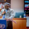 DG NITDA's rep, Director Digital Development Services, Mr Oladejo Olawunmi, giving his goodwill message at the Official Launch of the ESBC/Innopower Free MSMEs AI Training Programme held in Abuja .