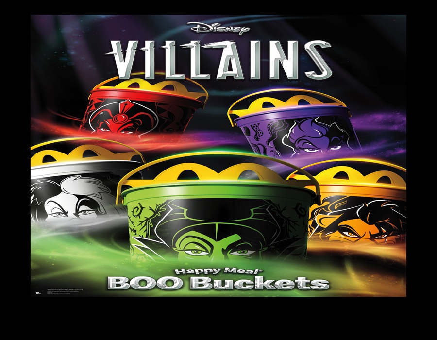 McDonald's Disney Villains Boo Buckets