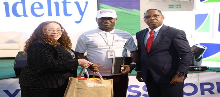 L-R: Divisional Head, Small and Medium-scale Enterprises (SMEs), Fidelity Bank Plc, Mrs. Ugochi Osinigwe; Head of Audit, Surulere Division, Federal Inland Revenue Service (FIRS), Dr. Ibrahim Olalere; and Regional Bank Head, Ikeja, Fidelity Bank Plc, Mr Jude Monye; at the Fidelity Bank SME Quarterly Business Forum, held in Lagos recently.