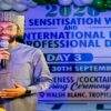 The Director General, NITDA, Kashifu Inuwa addressing the management and members of staff at the 2026 HR and International HR Professional Day cocktail dinner and closing ceremony.