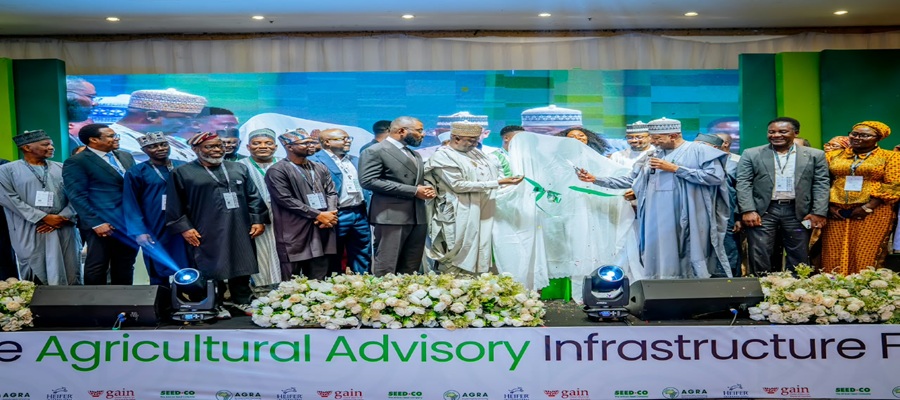 The Director General of the National Information Technology Development Agency (NITDA), Kashifu Inuwa, represented by the Director, e-Government, Engr. Salisu Kaka, delivering his remarks at the Africa Agribusiness Extension Summit (AAES) 2026, organised by Extension Africa in partnership with NITDA in Abuja.