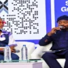 Joan Aimuengheuwa, managing editor at Techeconomy, and Kehinde Ogundare, Country Head, Zoho Nigeria, during a fireside chat at GrowthX by Techeconomy